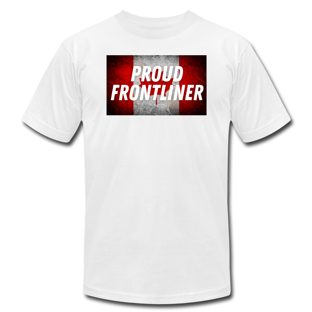 Proud Frontliner - Canada Unisex Jersey T-Shirt - white