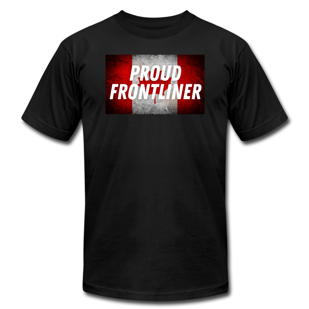 Proud Frontliner - Canada Unisex Jersey T-Shirt - black