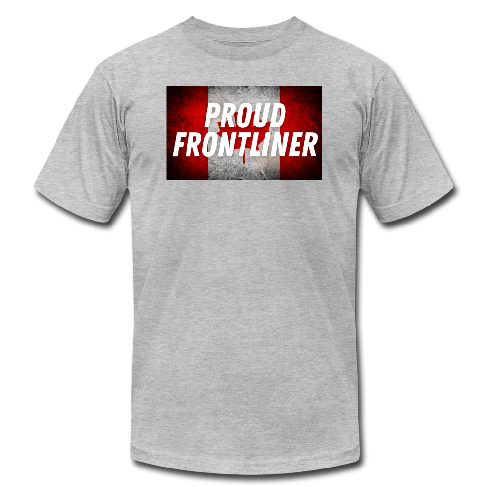 Proud Frontliner - Canada Unisex Jersey T-Shirt - heather gray