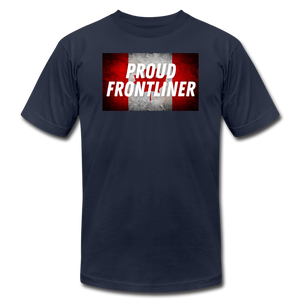 Proud Frontliner - Canada Unisex Jersey T-Shirt - navy