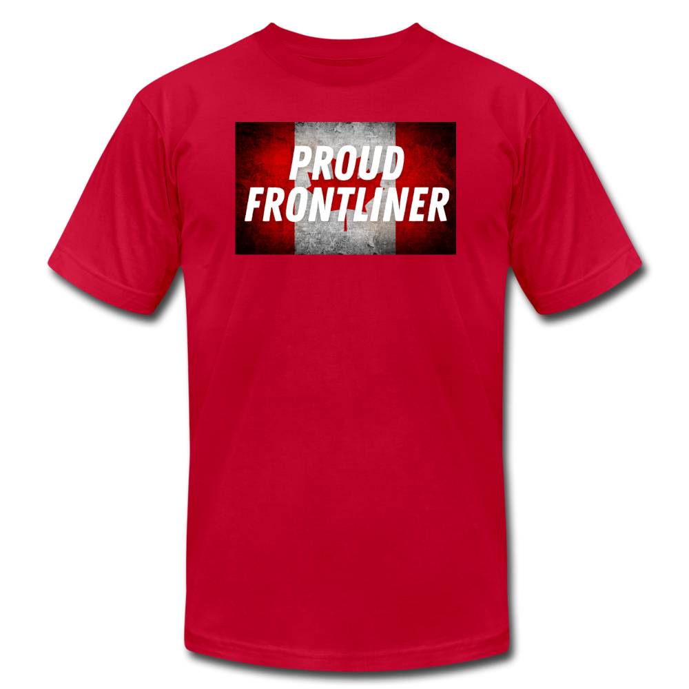 Proud Frontliner - Canada Unisex Jersey T-Shirt - red